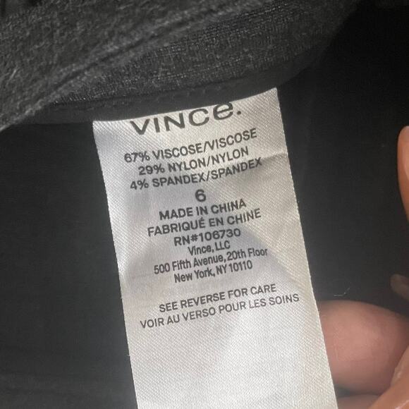 Vince Ponte Skinny Leg Pants Women 6 Grey Classic Basic Casual Everyday Normcore - Picture 5 of 10